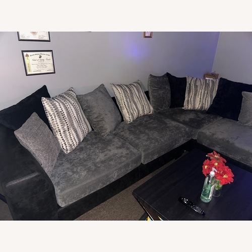 Used Vintage/Antique 3 Light Gray 3+ Piece Sectional for sale on AptDeco
