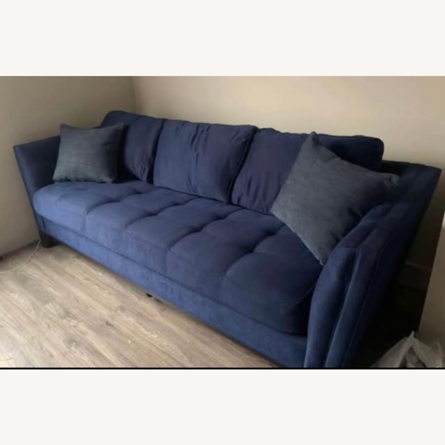 Rooms To Go Cindy Crawford Blue Fabric Sleeper Sofa - image-1