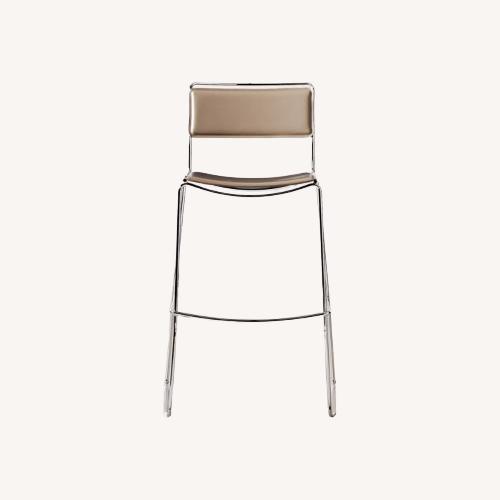 Used CB2 Jonel Taupe Bar Stool 30" for sale on AptDeco