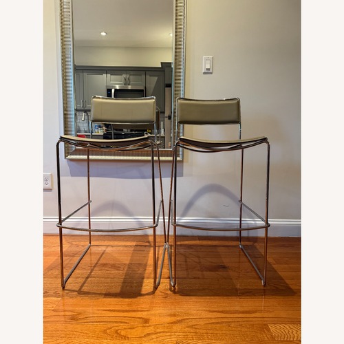 Used CB2 Jonel Taupe Bar Stool 30" for sale on AptDeco