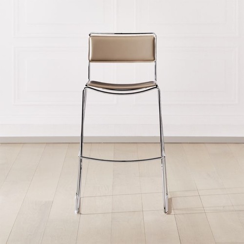 Used CB2 Jonel Taupe Bar Stool 30" for sale on AptDeco