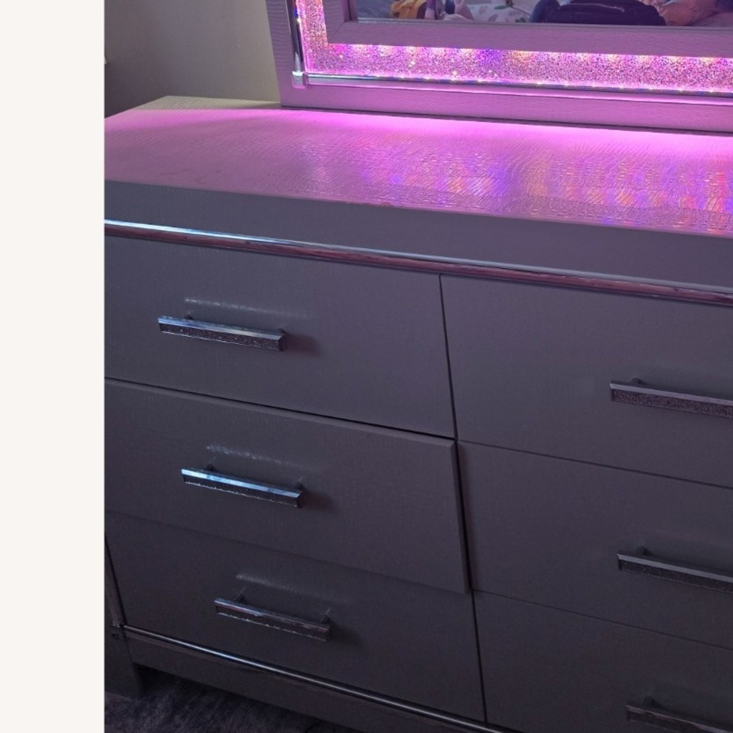 Light Gray Wood Drawer - image-3