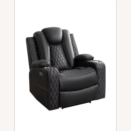 Used Home Depot Black Leather Recliner for sale on AptDeco