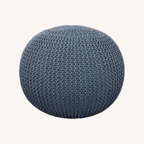 Used Woven Pouf for sale on AptDeco