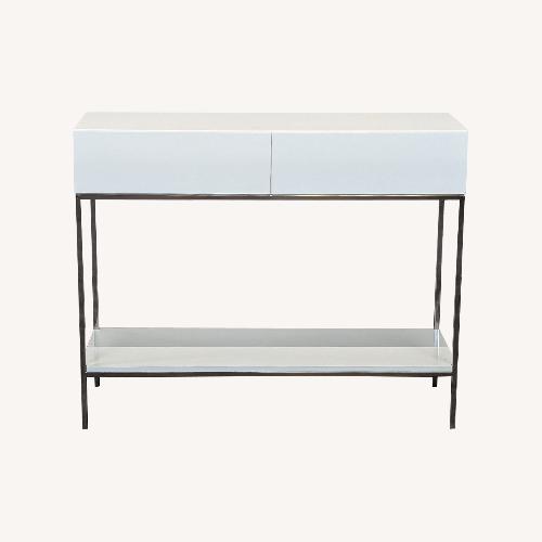 Used Two Drawer Console Table with Shelf	 for sale on AptDeco