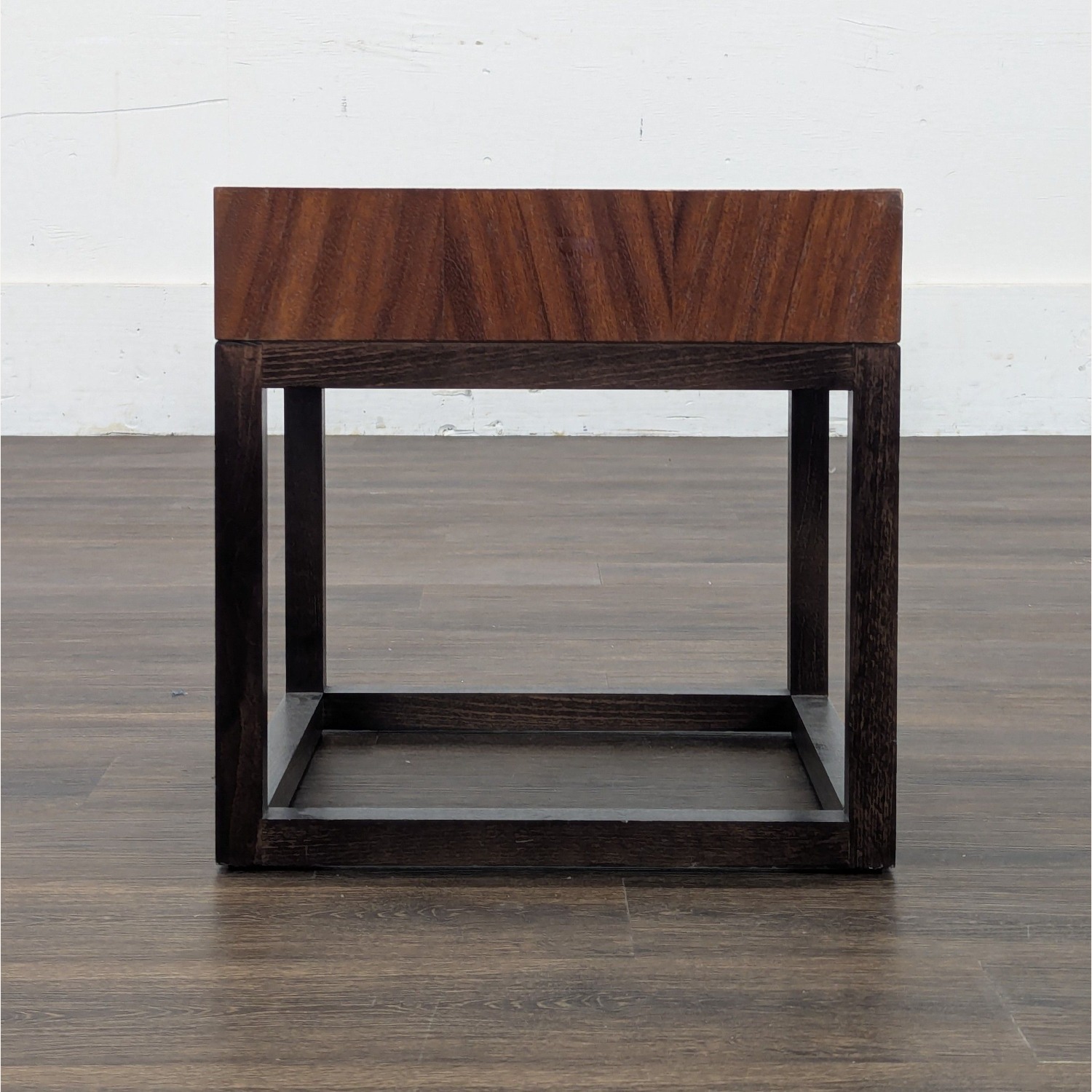 Crate & Barrel Wood Accent Table on Wood Base - image-5
