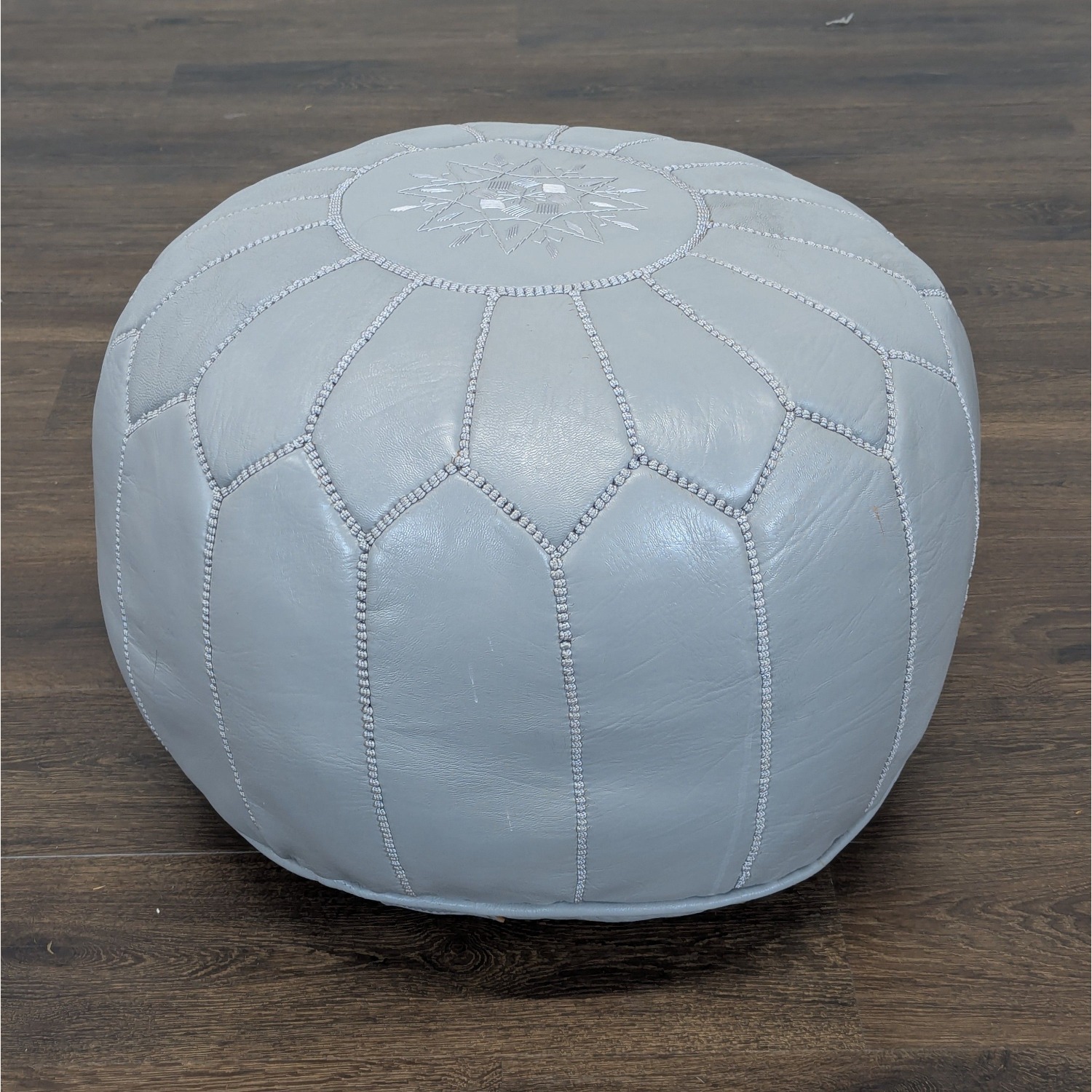 Handmade Moroccan Leather Pouf	 - image-3