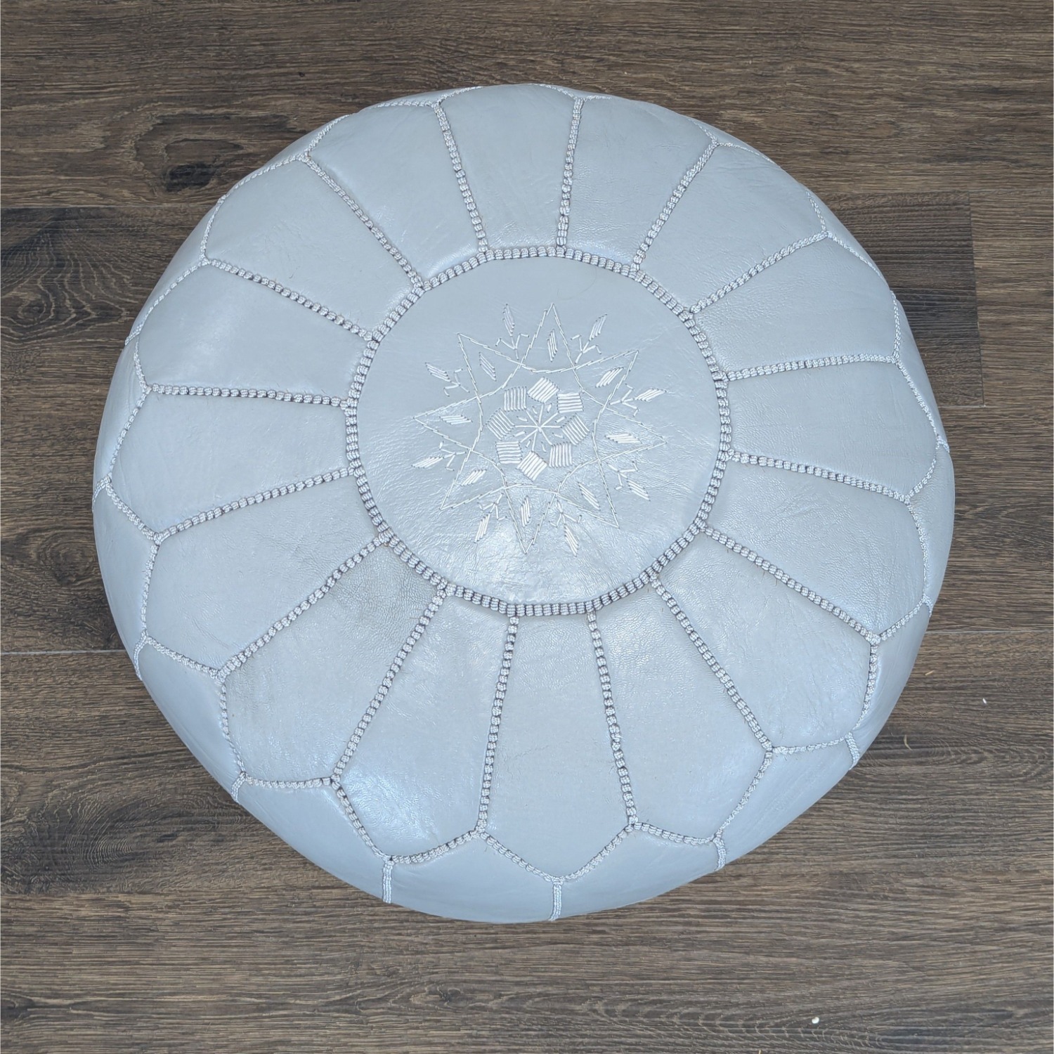 Handmade Moroccan Leather Pouf	 - image-2