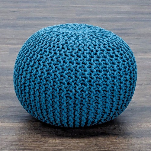 Used Woven Pouf for sale on AptDeco