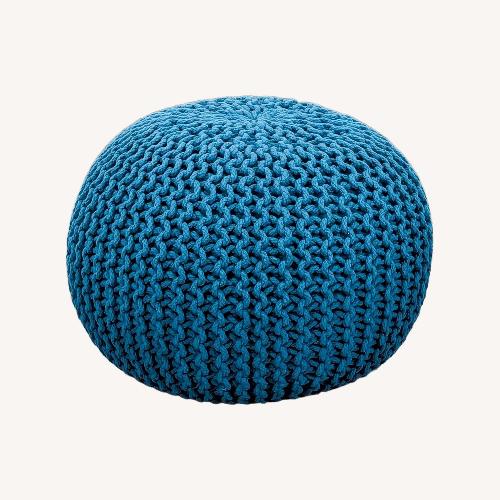 Used Woven Pouf for sale on AptDeco