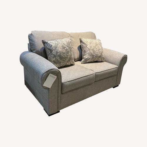 Used Ashley Furniture Sararose Heather Loveseat for sale on AptDeco