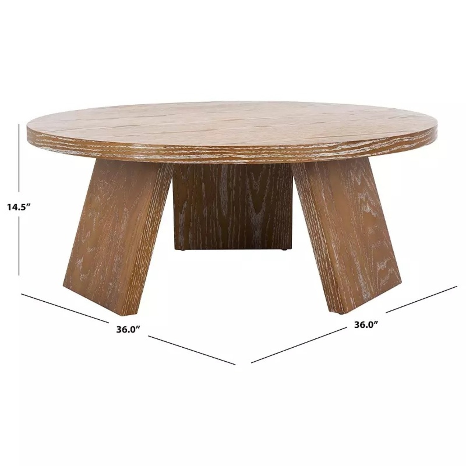 Safavieh Julianna Wood Coffee Table in Rustic Oak - image-3
