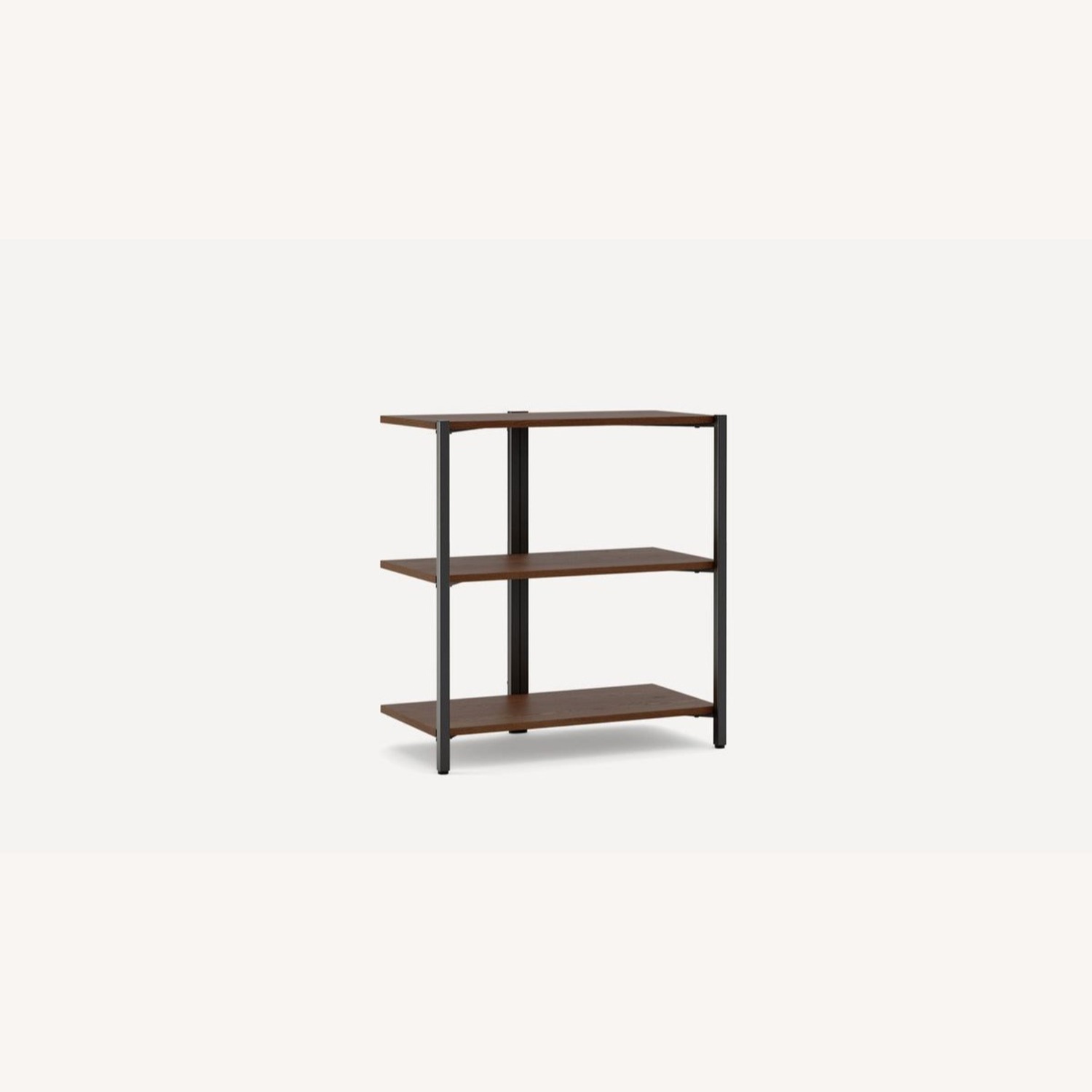 Burrow Three-Tier Modern Bookshelf with Dark Wood - image-2