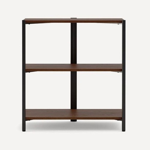 Used Burrow Three-Tier Modern Bookshelf with Dark Wood for sale on AptDeco