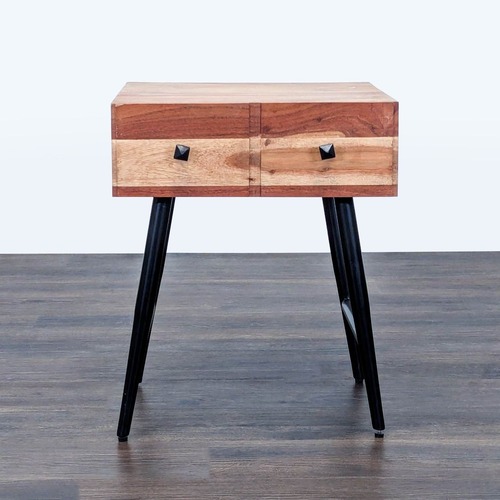 Used One Drawer Reclaimed Wood Nightstand	 for sale on AptDeco