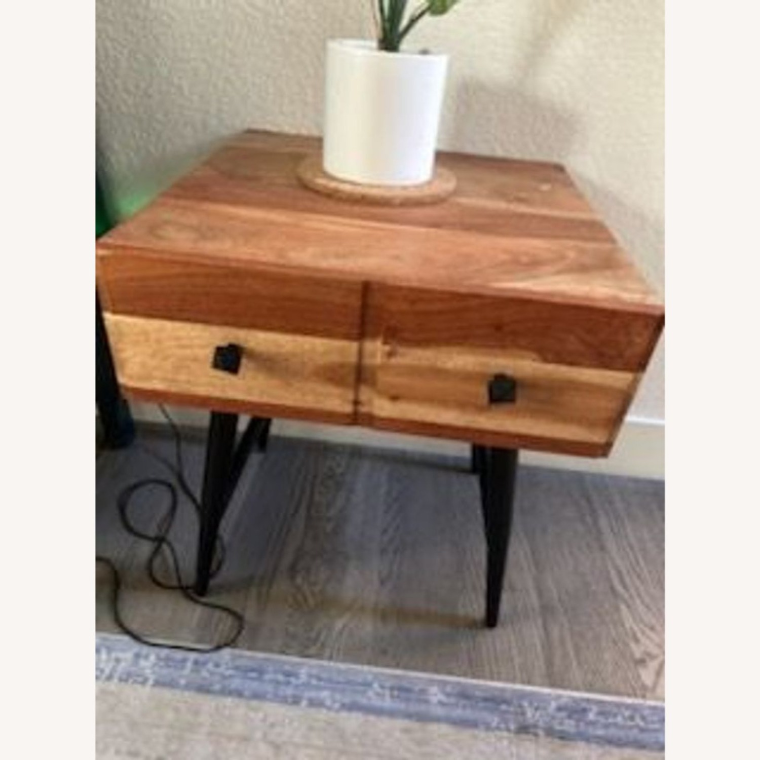 One Drawer Reclaimed Wood Nightstand	 - image-6