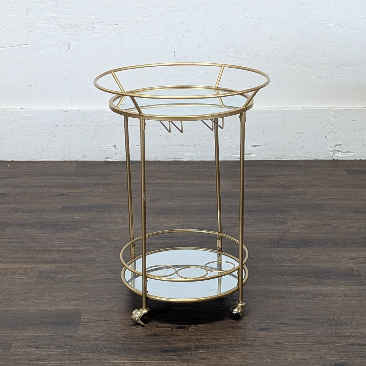 Mirrored Portable Bar on Wheels	 - image-4