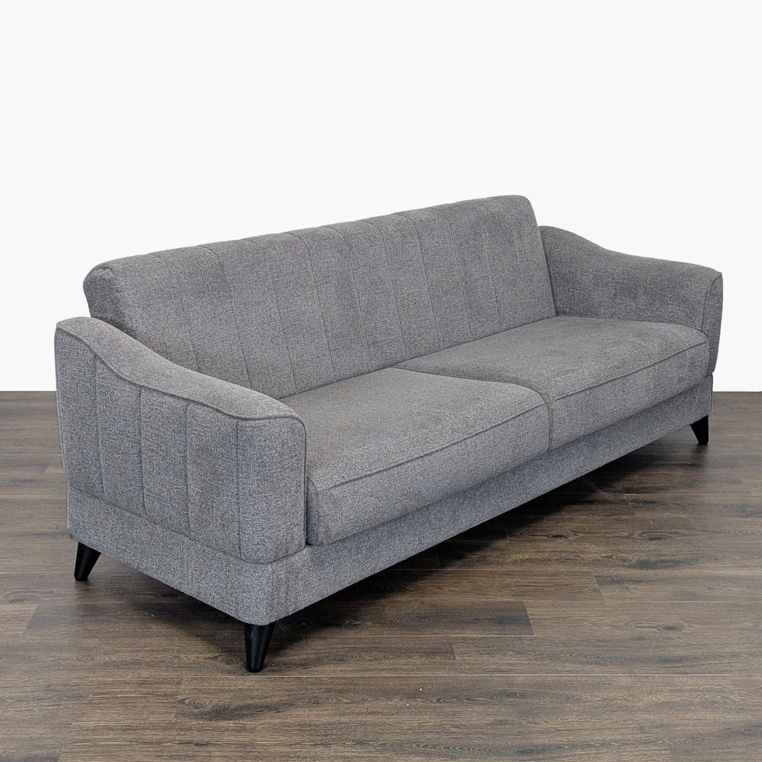 Modern Grey 3-Seat Sofa with Built-in Storage	 - image-2