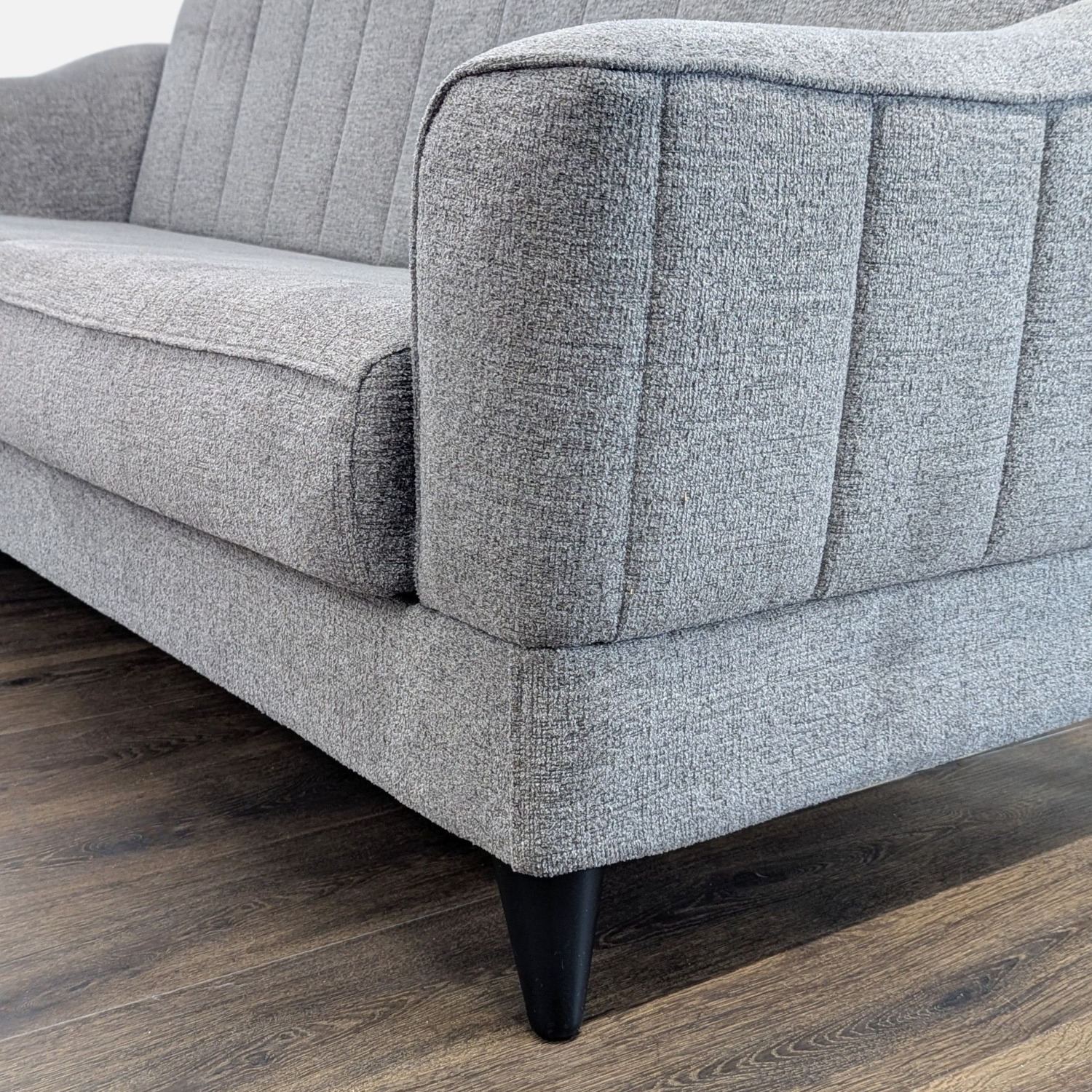 Modern Grey 3-Seat Sofa with Built-in Storage	 - image-5