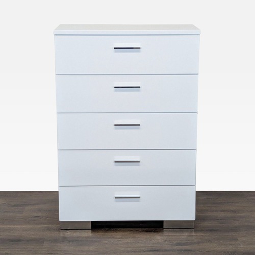 Used Coaster Felicity Modern 5-Drawer White Chest  for sale on AptDeco