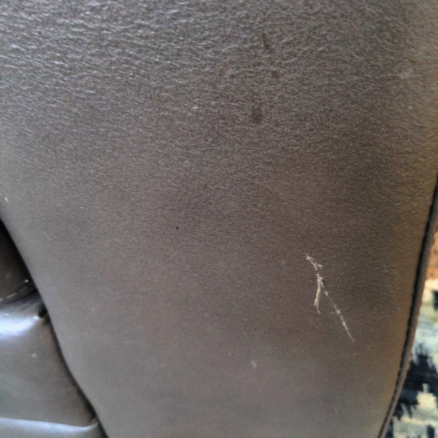 Dark Brown Faux Leather 3-Seat Sofa - image-3