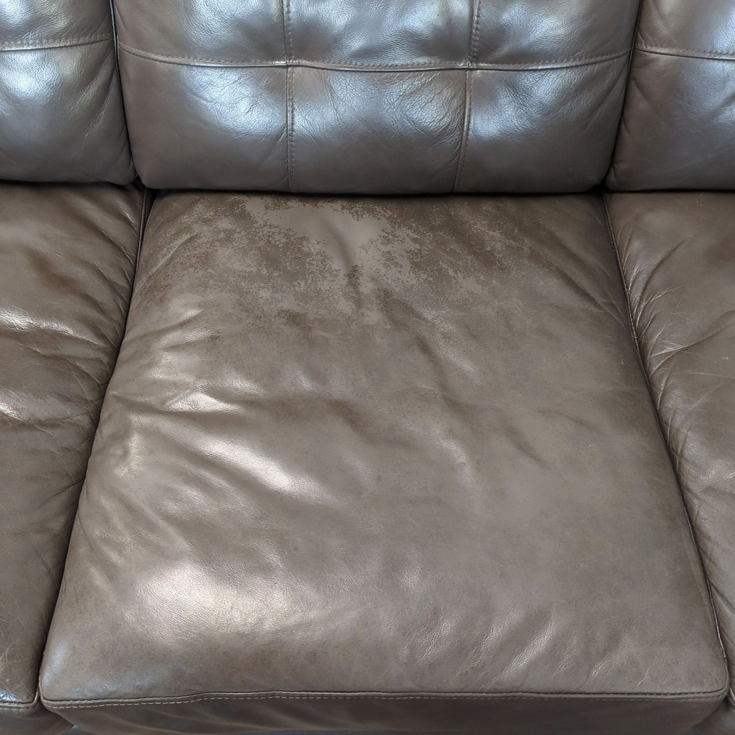 Dark Brown Faux Leather 3-Seat Sofa - image-2