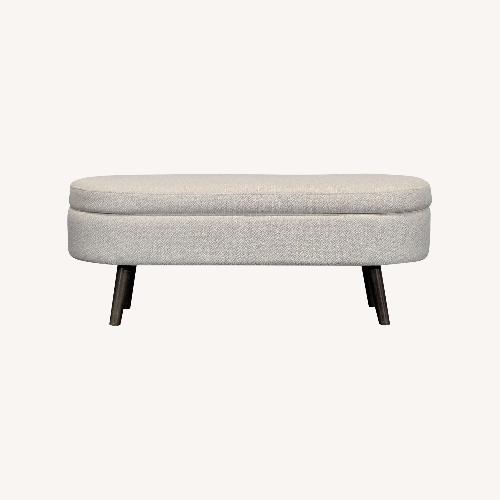 Used Walmart Upholstered Storage Ottoman for sale on AptDeco