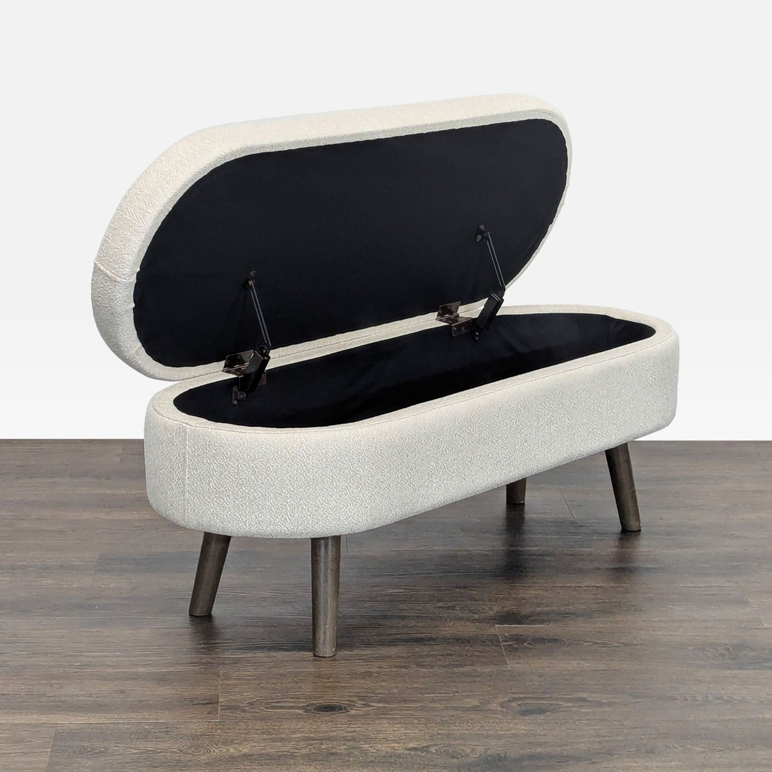 Walmart Upholstered Storage Ottoman - image-3