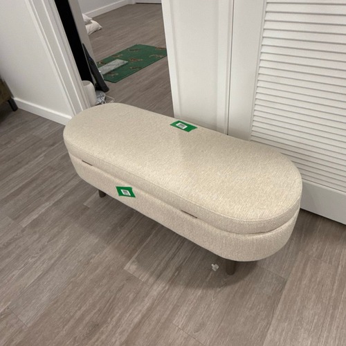 Used Walmart Upholstered Storage Ottoman for sale on AptDeco