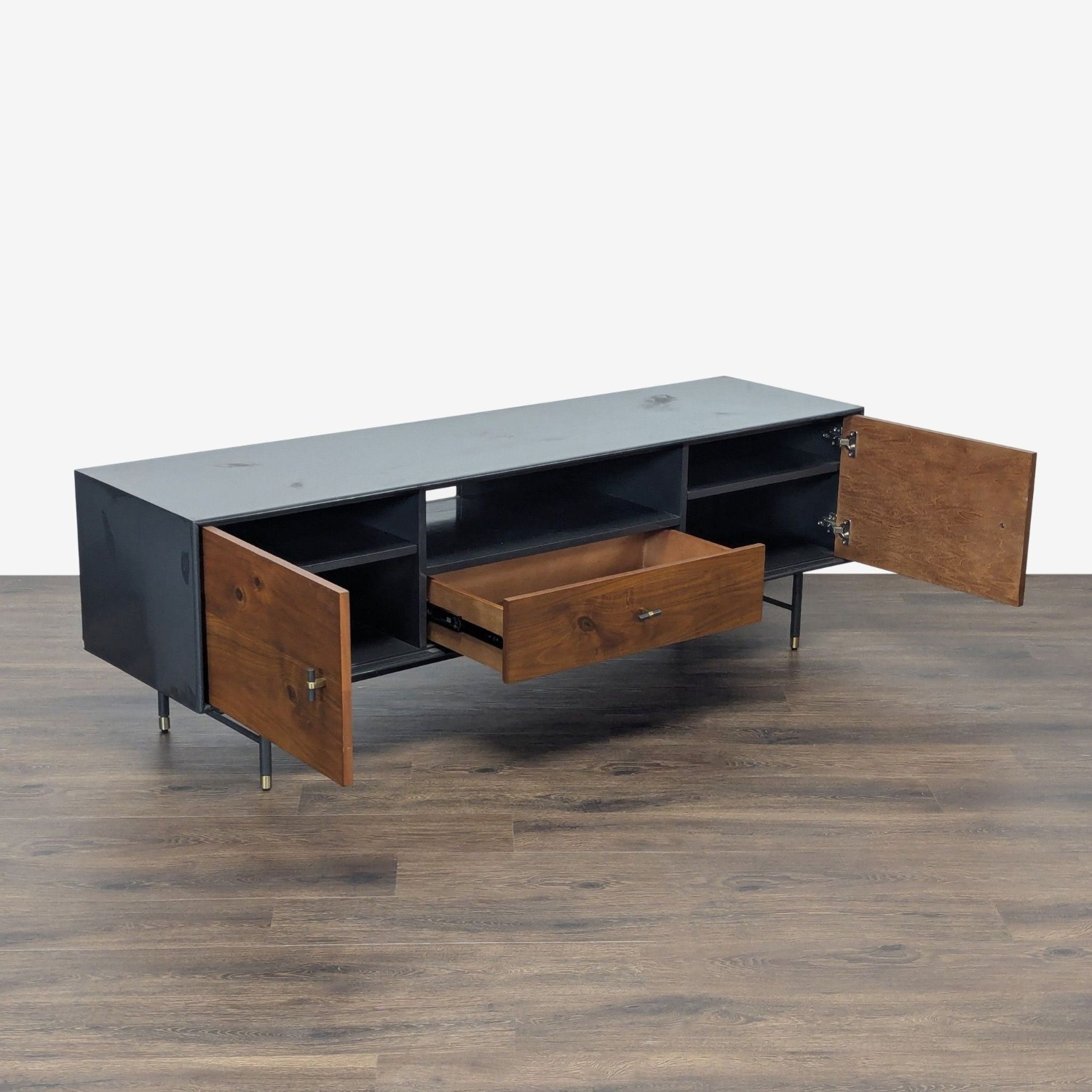 West Elm Modernist Wood and Lacquer Media Console - image-3