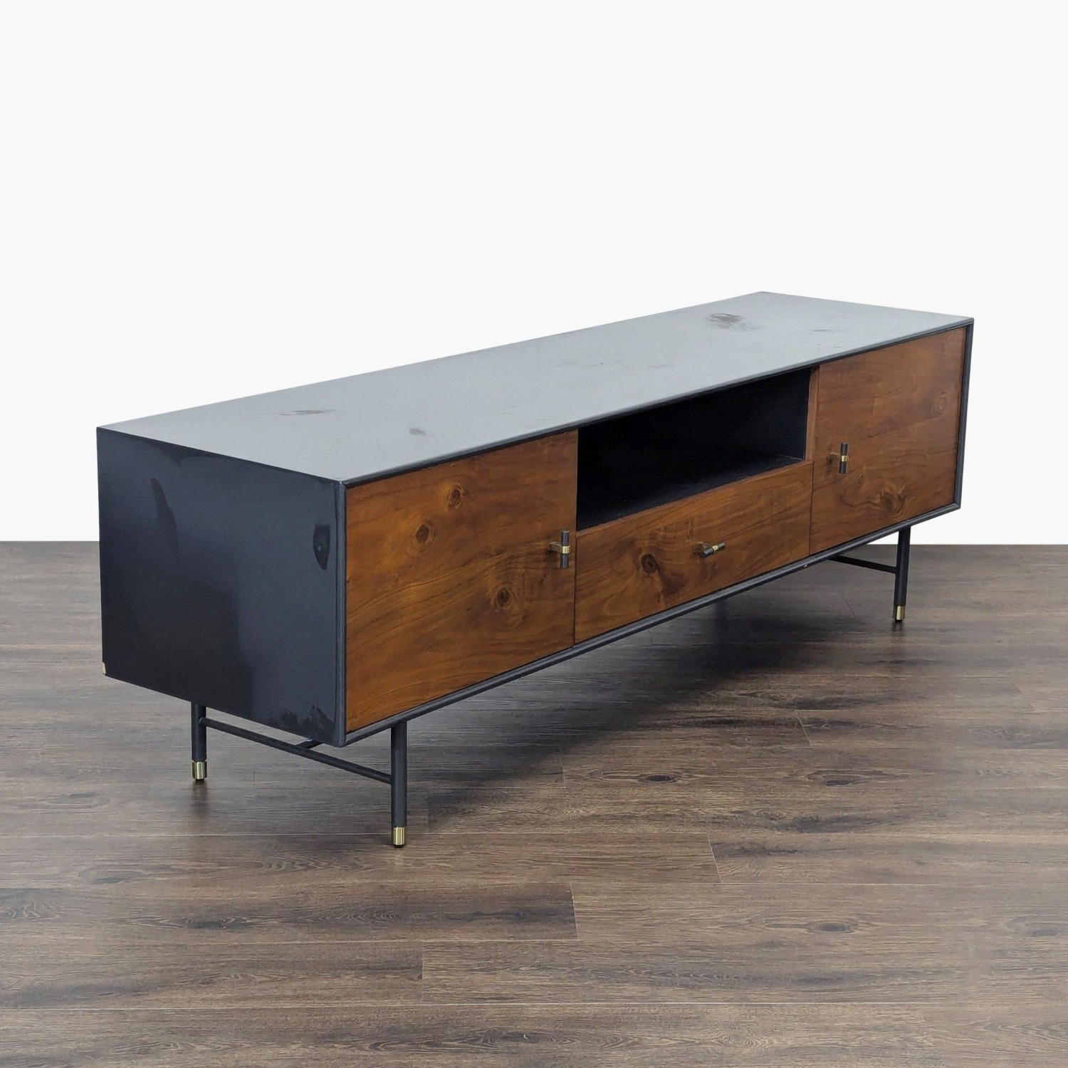 West Elm Modernist Wood and Lacquer Media Console - image-2