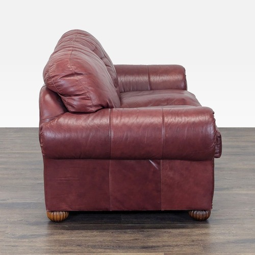 Used Viewpoint Leather Works Classic Leather Loveseat for sale on AptDeco