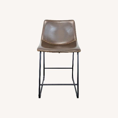Used Stitched Leather Bar Stool for sale on AptDeco