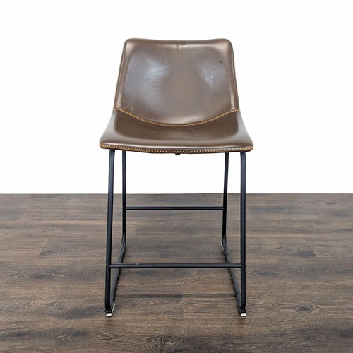 Used Stitched Leather Bar Stool for sale on AptDeco