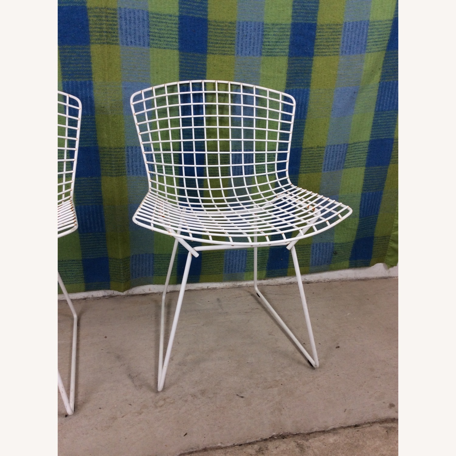 Set of 6 White Metal Chairs by Bertoia for Knoll - image-14