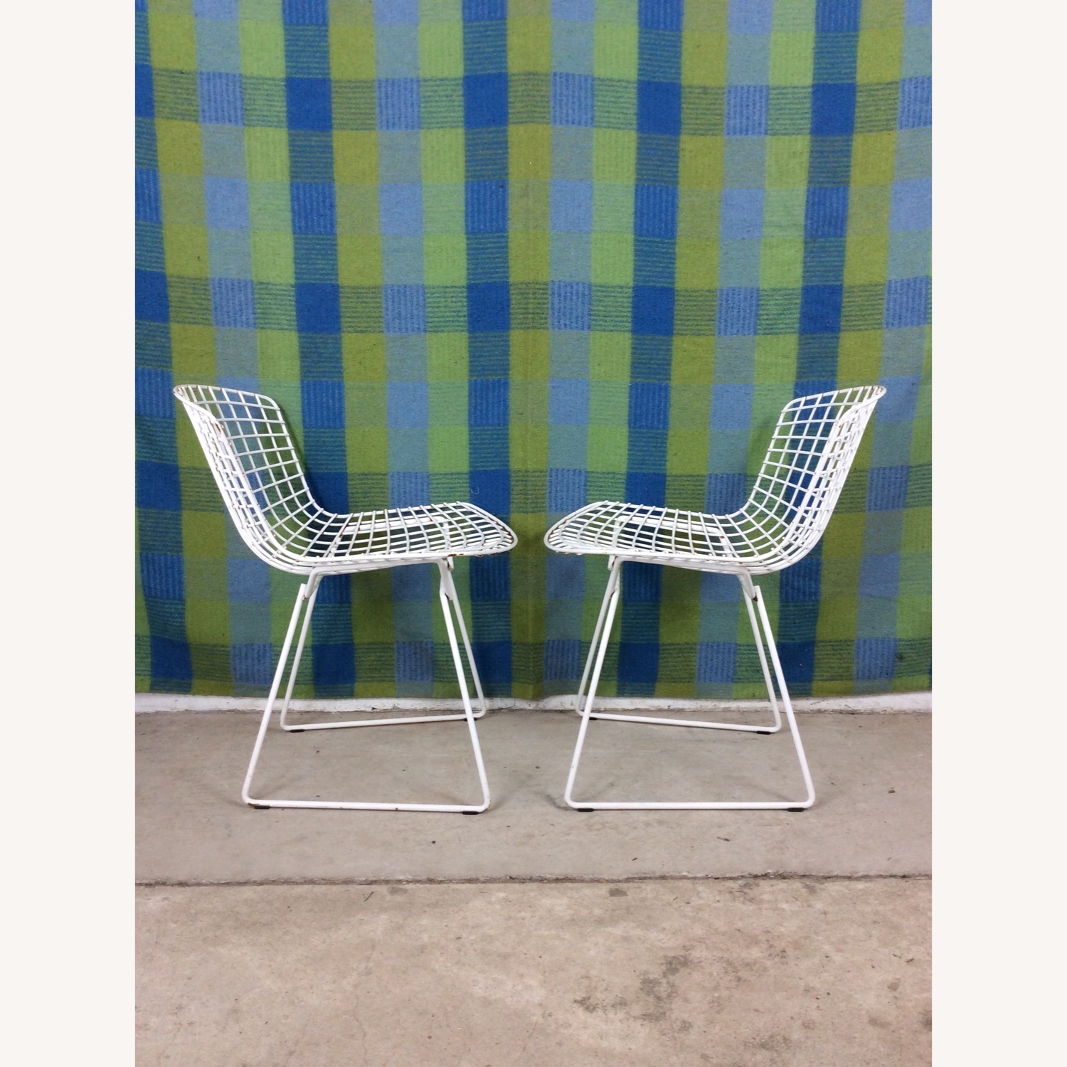 Set of 6 White Metal Chairs by Bertoia for Knoll - image-20