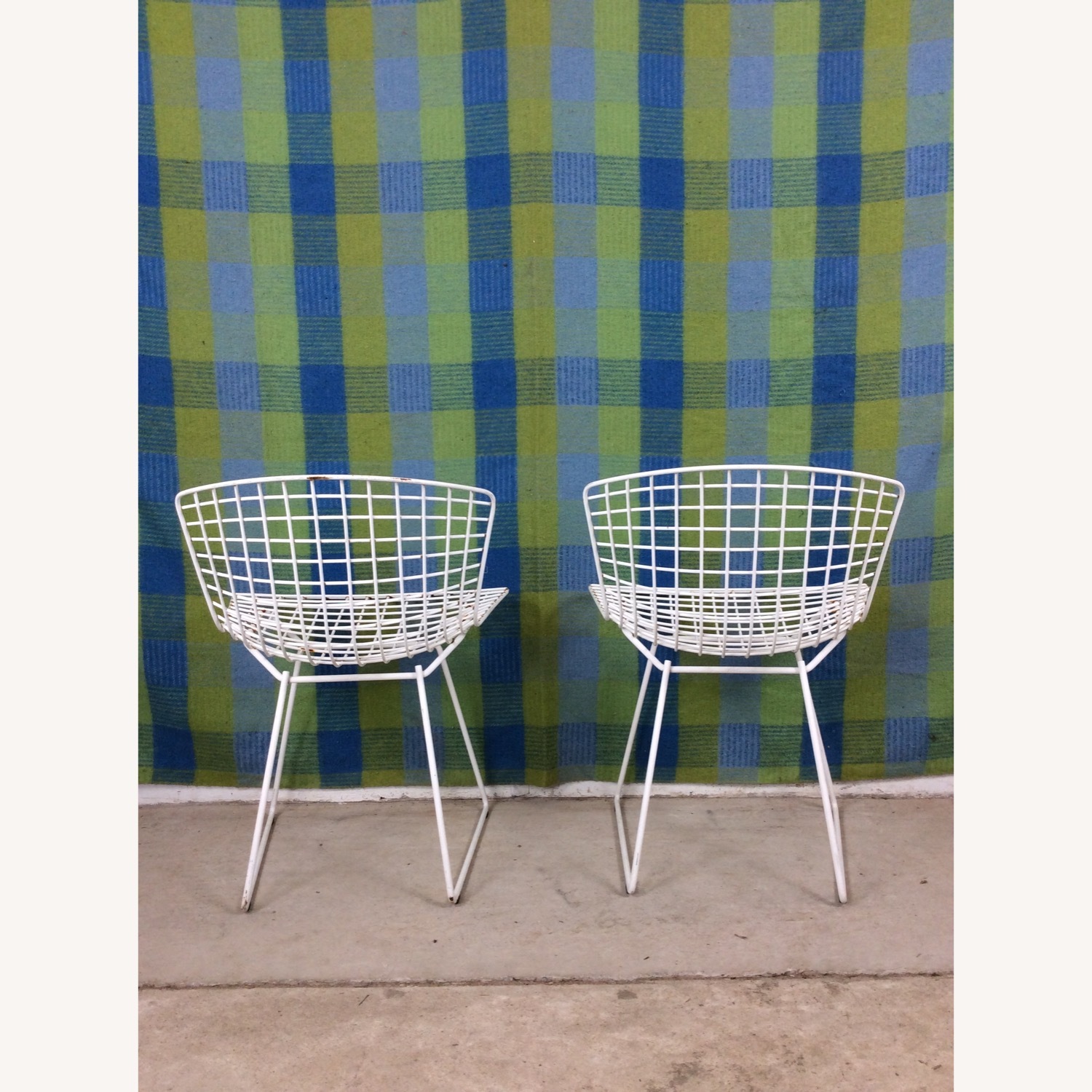 Set of 6 White Metal Chairs by Bertoia for Knoll - image-18