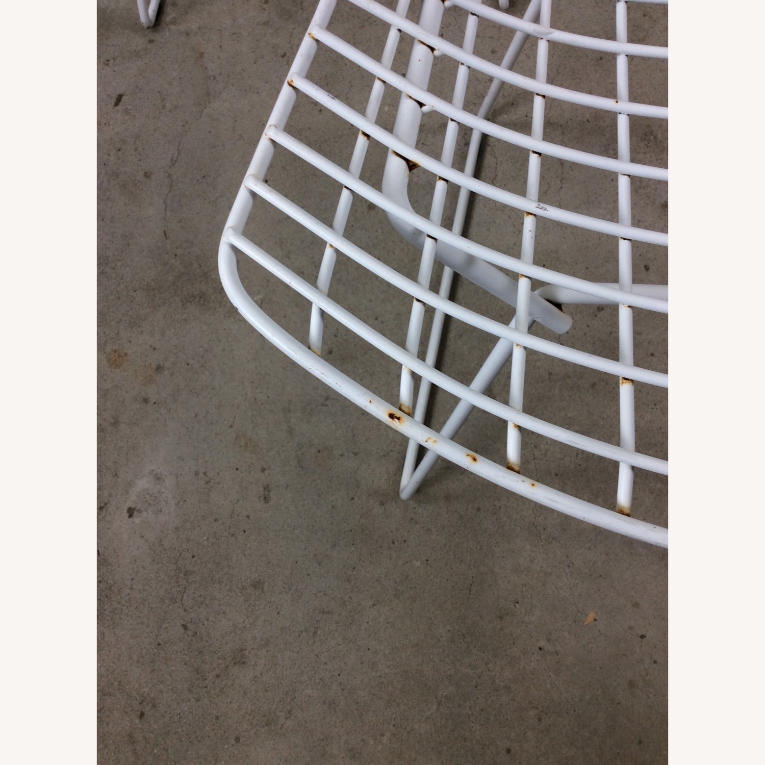 Set of 6 White Metal Chairs by Bertoia for Knoll - image-5