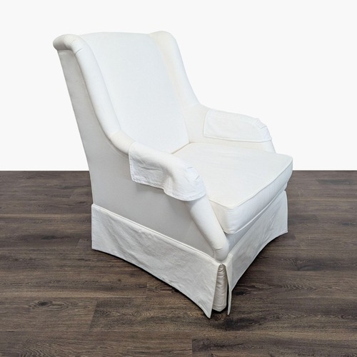 Used Ethan Allen Transitional White Lounge Chair for sale on AptDeco