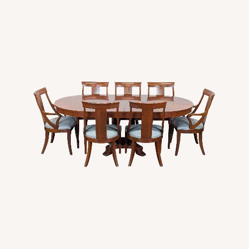 Used Ethan Allen 8-Piece Wood Dining Set  for sale on AptDeco