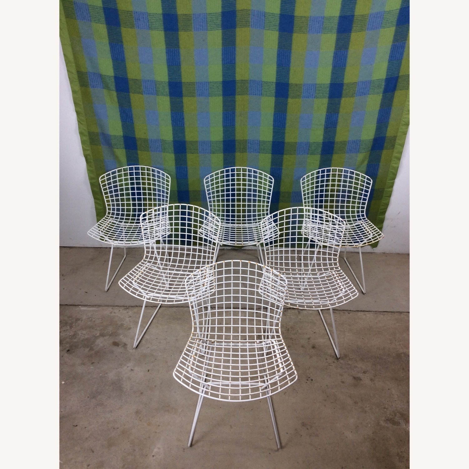 Set of 6 Metal Chairs by Harry Bertoia for Knoll - image-4