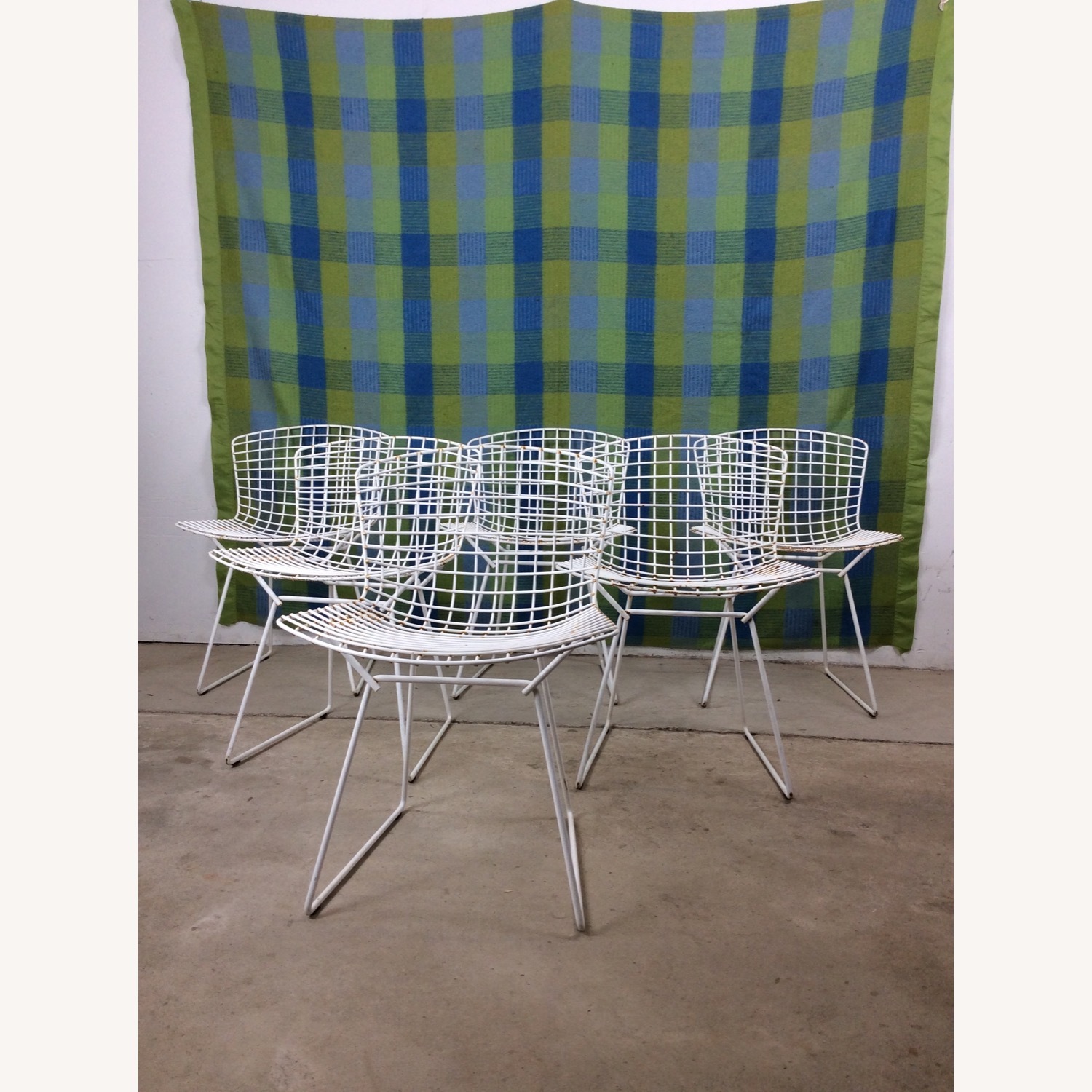 Set of 6 Metal Chairs by Harry Bertoia for Knoll - image-2