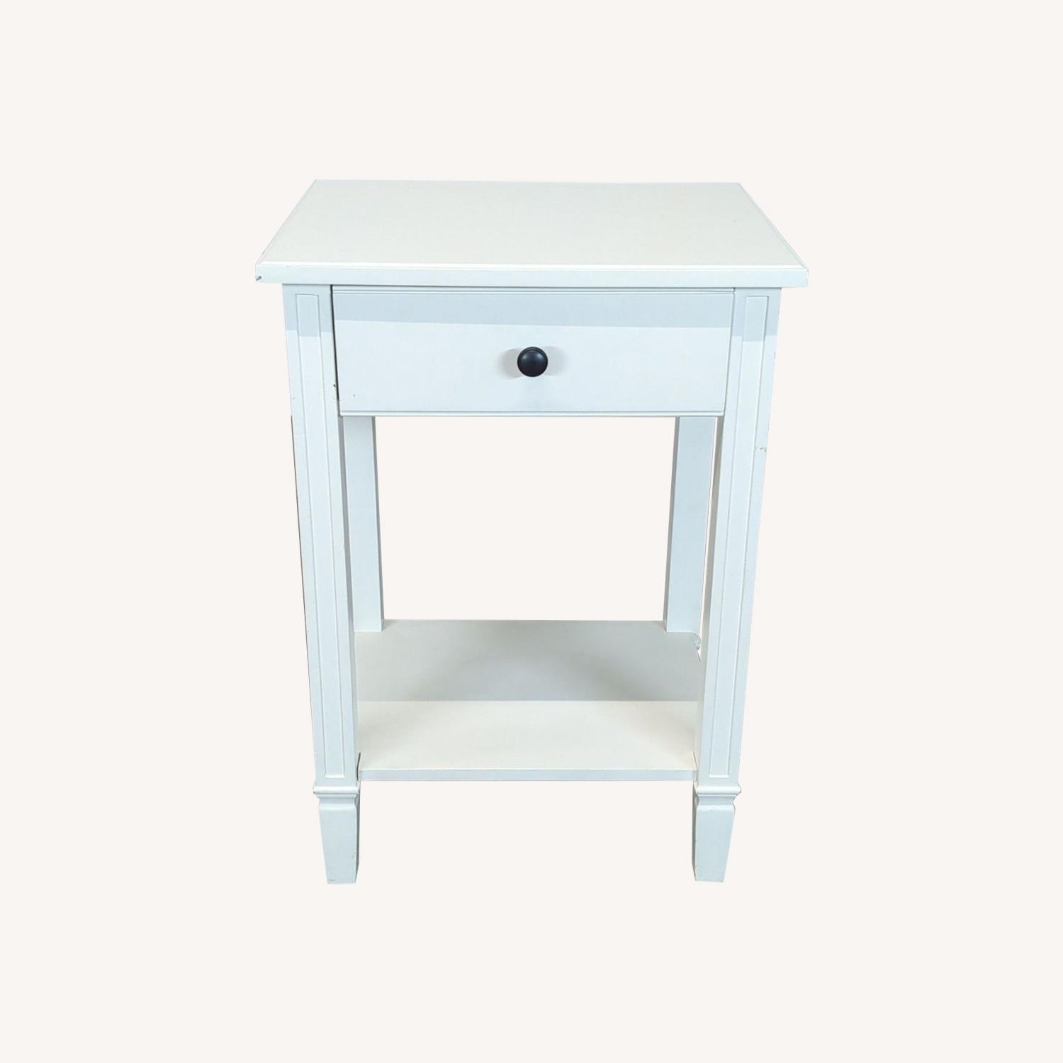 One Drawer Wood Nightstand - image-0