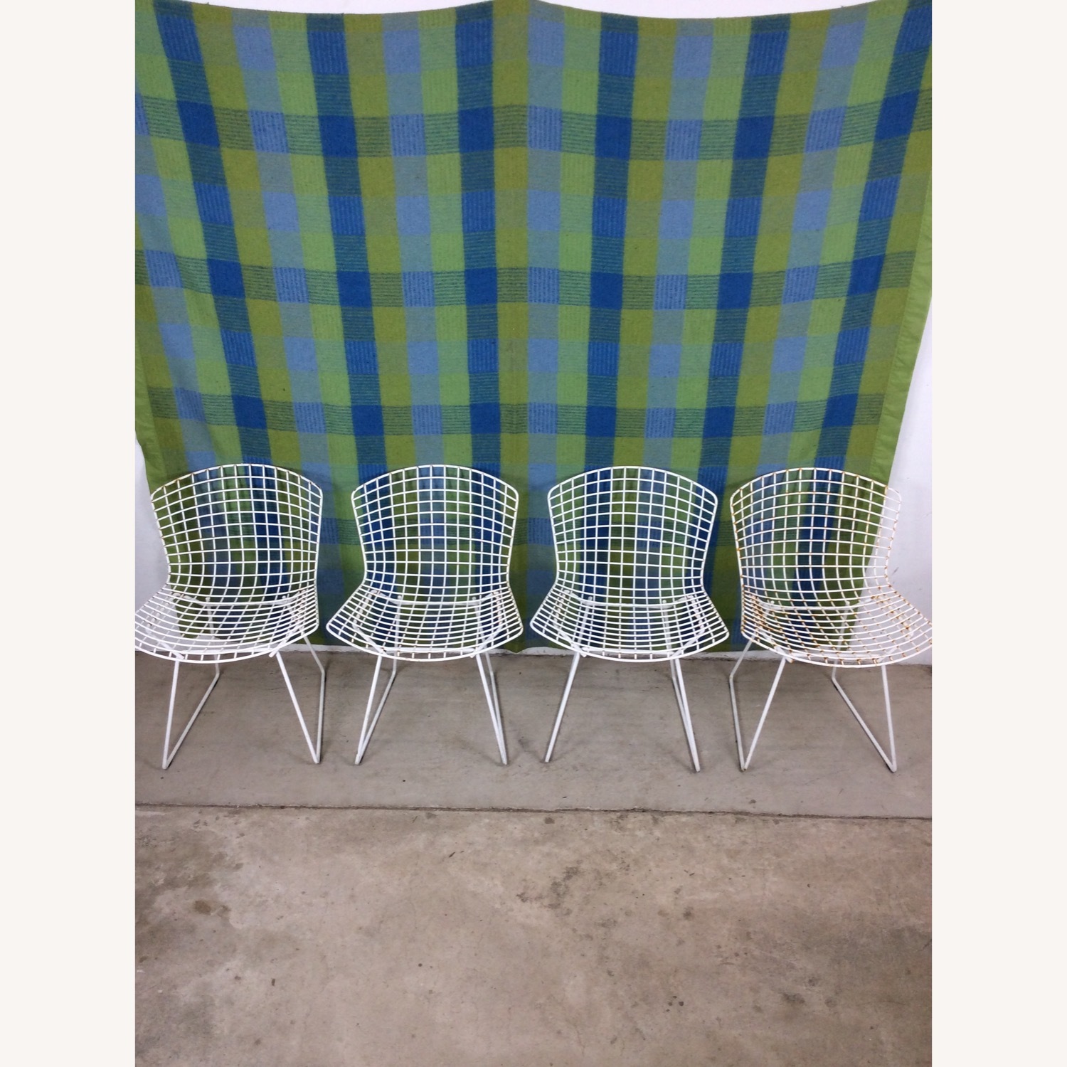 Vintage/Antique Finds White Metal Dining Chairs - image-4