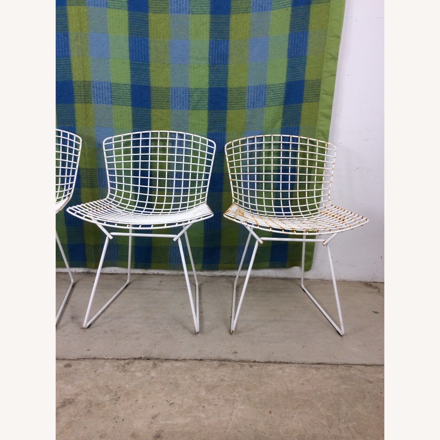 Vintage/Antique Finds White Metal Dining Chairs - image-3