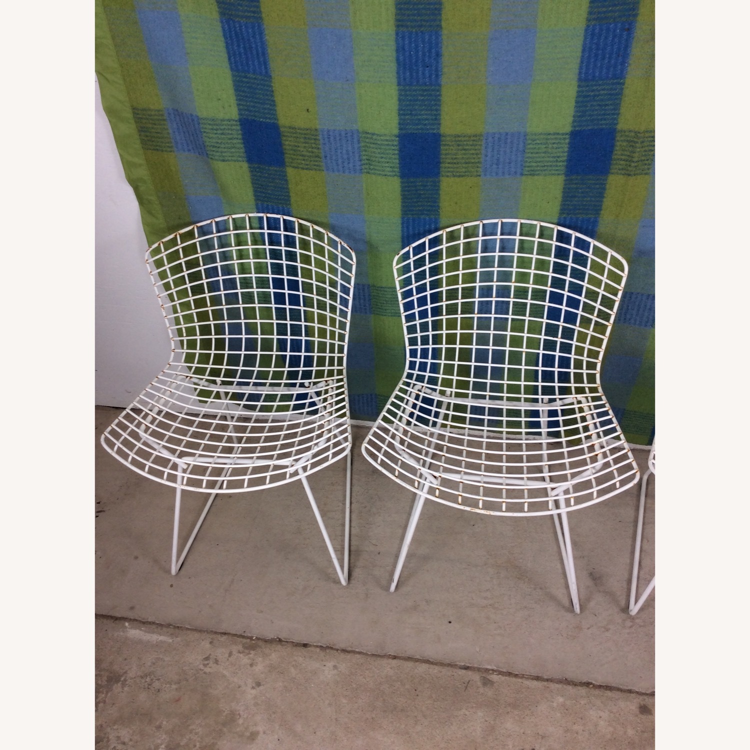 Vintage/Antique Finds White Metal Dining Chairs - image-5