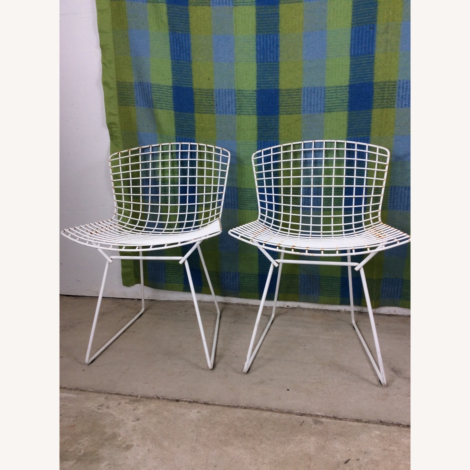Vintage/Antique Finds White Metal Dining Chairs - image-2