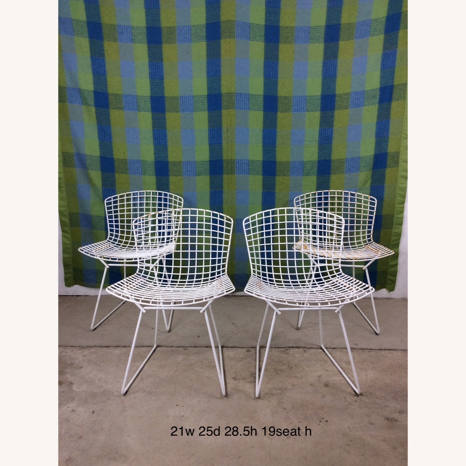 Vintage/Antique Finds White Metal Dining Chairs - image-26