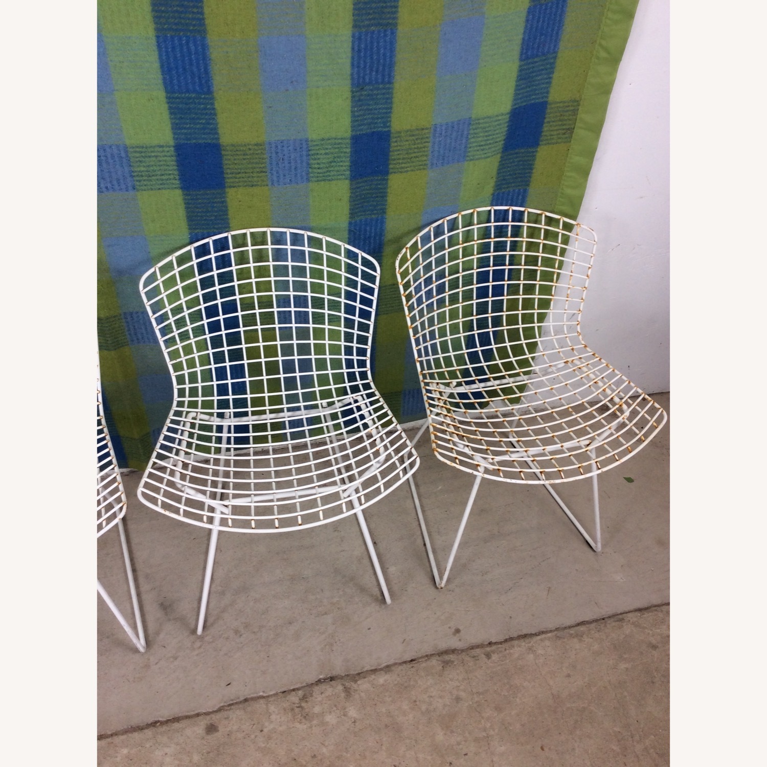 Vintage/Antique Finds White Metal Dining Chairs - image-6