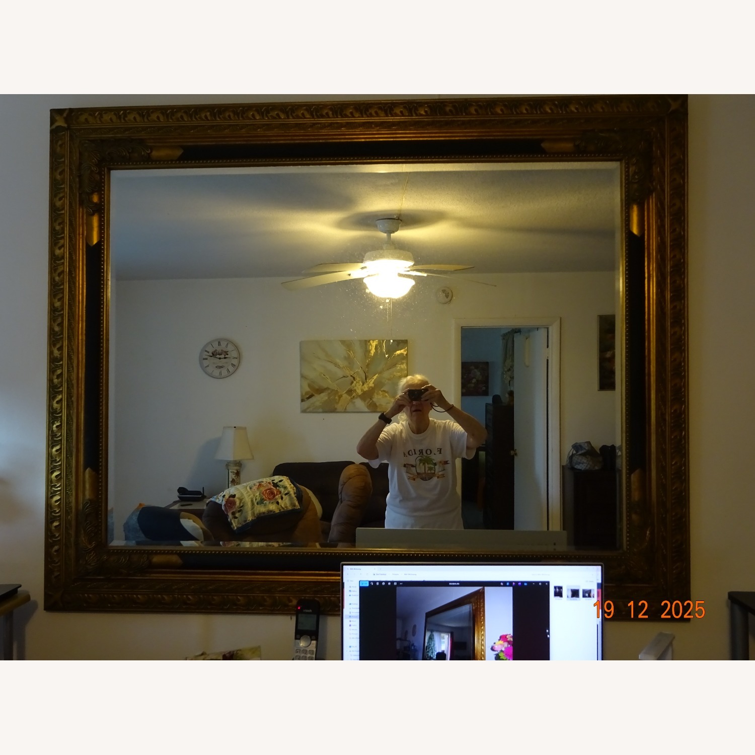 Vintage/Antique Finds Gold Wall Mirror - image-4